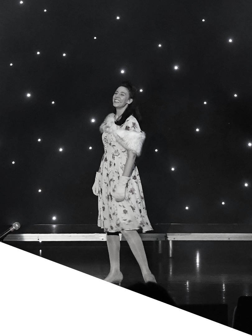 actress on theater stage